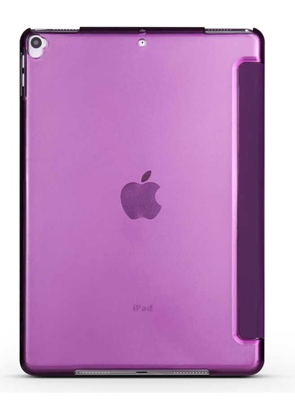 Apple iPad 10.2 (8.nesil) Tablet Kılıf Smart Cover Katlanabilir Standlı Tablet Akıllı Kapak Kırmızı