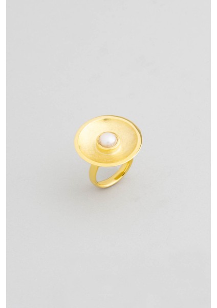 Mısır'ın Incisi 18 Ayar Sarı Altın Kaplama Gümüş Yüzük