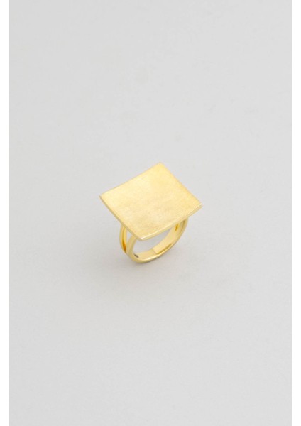 Giza Efsanesi 18 Ayar Sarı Altın Kaplama Gümüş Yüzük