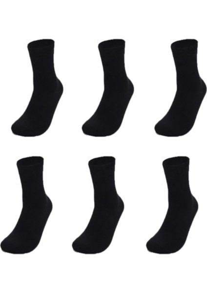 Erkek Siyah Organic Socks 6 Adet Bambu Çorap