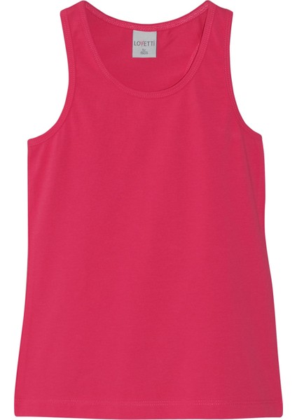 Koyu Fuşya Basic Kız Çocuk Arka Büzgülü Yüzücü Atlet