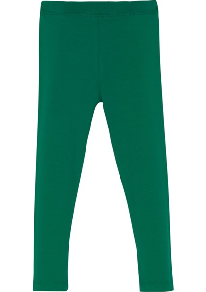 Yeşil Basic Kız Çocuk Yazlık Tayt