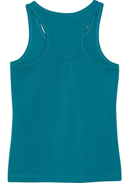 Koyu Petrol Basic Kız Çocuk Arka Büzgülü Yüzücü Atlet fiyatları