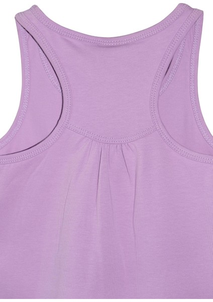 Lila Basic Kız Çocuk Arka Büzgülü Yüzücü Atlet modelleri