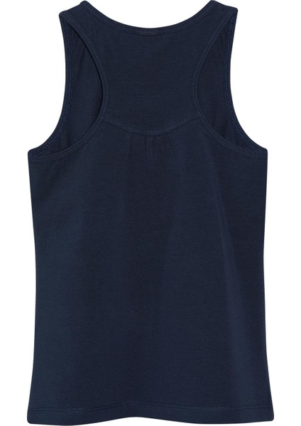 Koyu Lacivert Basic Kız Çocuk Arka Büzgülü Yüzücü Atlet fiyatları