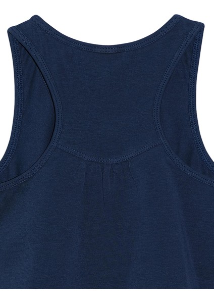 Açık Lacivert Basic Kız Çocuk Arka Büzgülü Yüzücü Atlet modelleri