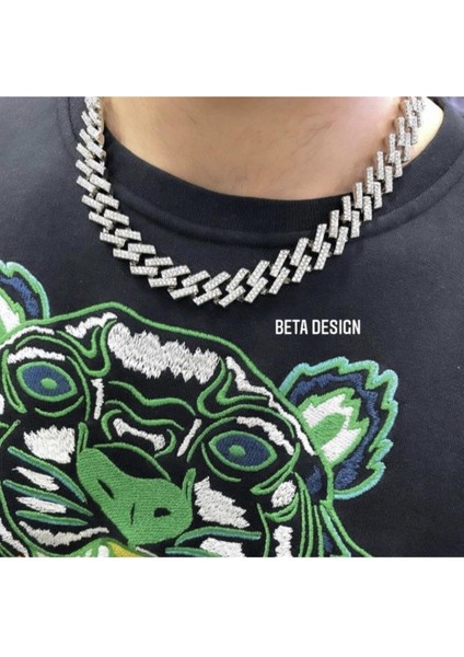Cuban Chain Iced Out Taşlı Kolye