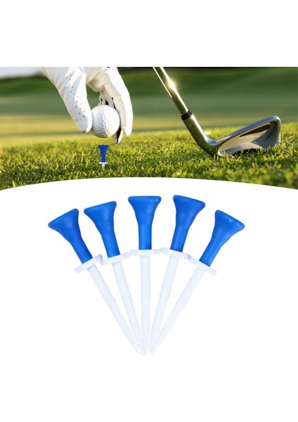 5 Golf Tees Yükseklik Ayarlanabilir Set Tasarlanmış Dayanıklı Mavi (Yurt Dışından) indirimleri