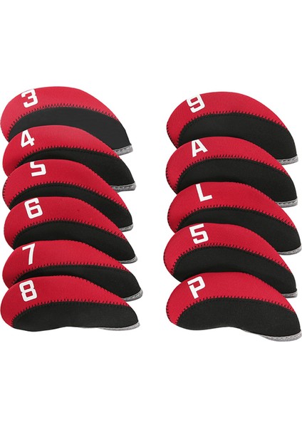 11 Adet Golf Ütüler Baş Kapakları Koruyucusu Golf Kulübü Kafa Kapağı Anticater Antication Kırmızı (Yurt Dışından) fiyatları