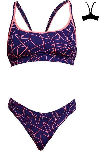 Serial Texter Bikini Takımı, Alt, Üst Takım Kadın Bikini