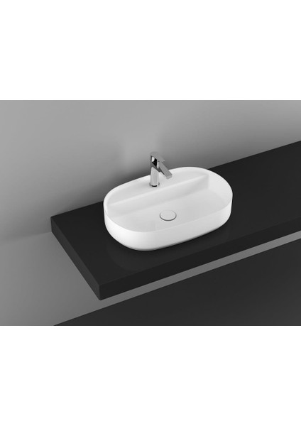 İsvea Infinity Batarya Delikli Tezgah Üstü 60 cm Lavabo 10NF65060