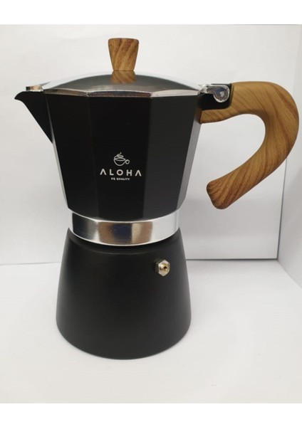 Moka Pot Siyah 300 ml 6 Cup