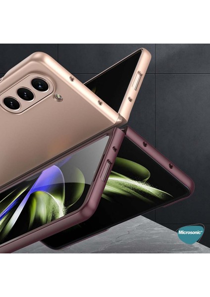 Samsung Galaxy Z Fold 5 Kılıf Shape Hard Cover Koyu Yeşil