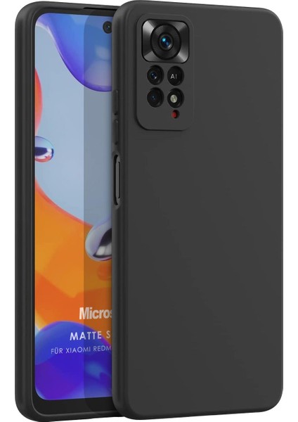 Matte Silicone Xiaomi Redmi Note 12 Pro 4g Kılıf Siyah