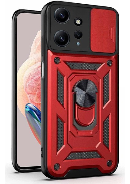 Xiaomi Redmi Note 12 4g Kılıf Impact Resistant Kırmızı