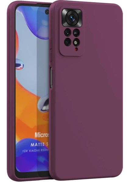 Matte Silicone Xiaomi Redmi Note 12 Pro 4g Kılıf Mor