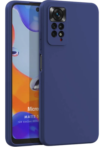 Matte Silicone Xiaomi Redmi Note 12 Pro 4g Kılıf Lacivert