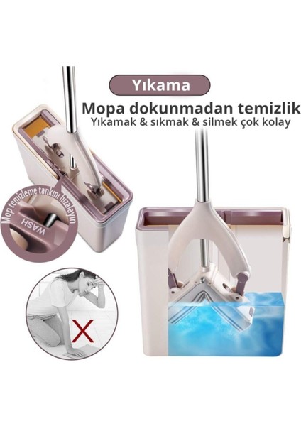 Oliva Nero Pva Sünger Paspas Seti - 2 Yedek Süngerli - Kelebek Mop Tablet Mop