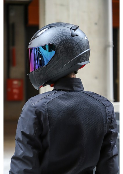 Rapıd Takaroa Mat Siyah Kask C3