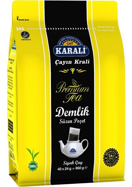 Karali Çay Premium Jumbo Demlik Poşet Siyah Çay 40x24 gr