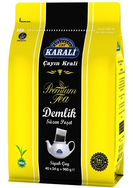 Karali Çay Premium Jumbo Demlik Poşet Siyah Çay 40x24 gr