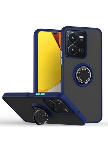 Vivo Y22S Kılıf Montreal Yüzüklü Standlı Arkası Buğulu