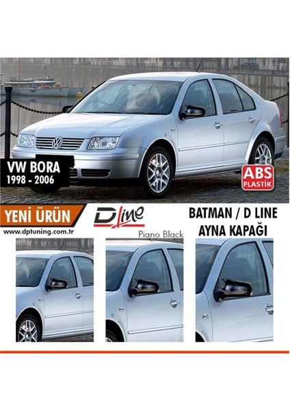 Volkswagen Vw Bora Batman Yarasa Ayna Kapağı Piano Black / 1998-2006
