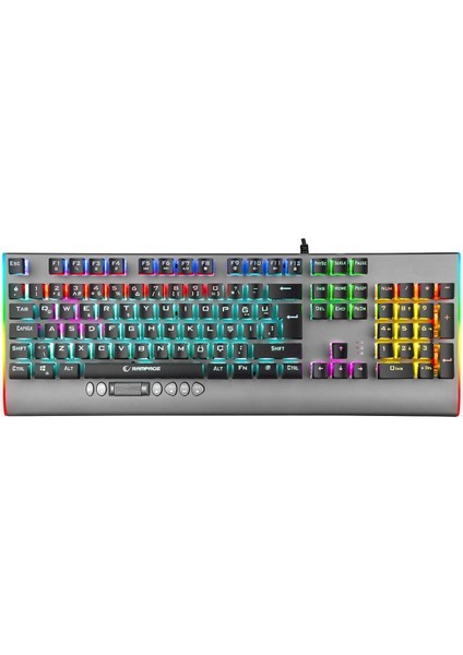 KB-R211 Prime Rgb Backlight Kristal Red Switch Mekanik Gaming Oyuncu fiyatları