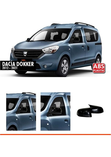 Dacia Dokker Batman Yarasa Ayna Kapağı Piano Black / 2012 - 2021
