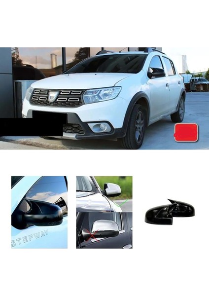 Dacia Duster 1 Fl Batman Yarasa Ayna Kapağı Piano Black / 2010-2017