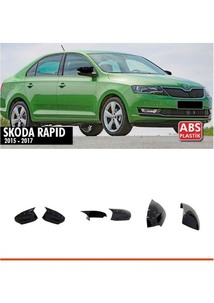 Skoda Rapid Batman Yarasa Ayna Kapağı Piano Black / 2015-2017 (Sinyalli)