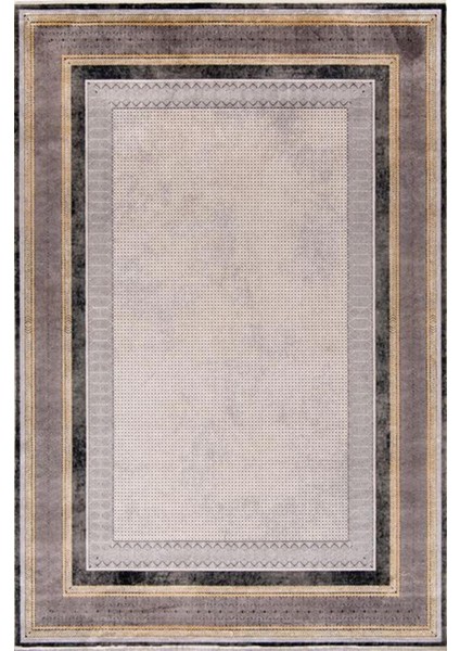 Çam Halı Naturel 1705 Gri Sarı Romans Halı Modern Desenli Makine Halısı