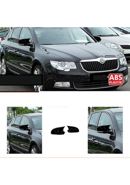 Skoda Superb B6 Batman Yarasa Ayna Kapağı Piano Black / 2008-2015
