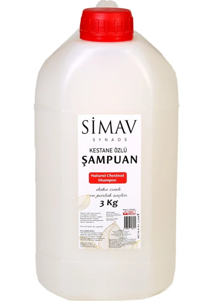 Simav Synaus Coğrafi İşaretli Kestane Özlü ve Termal Sulu Şampuan - 3 kg