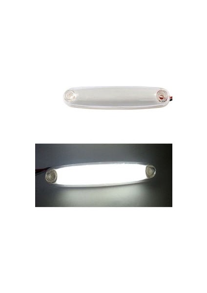 10 Adet 12V-24V Neon Parmak LED Lamba Beyaz