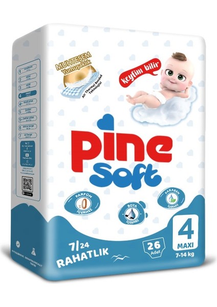 PİNE SOFT BEBEK BEZİ MAXİ 1X26