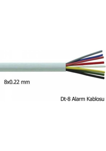 Dt 8 Diafon Kablosu 8x0,22 mm - 20 Metre