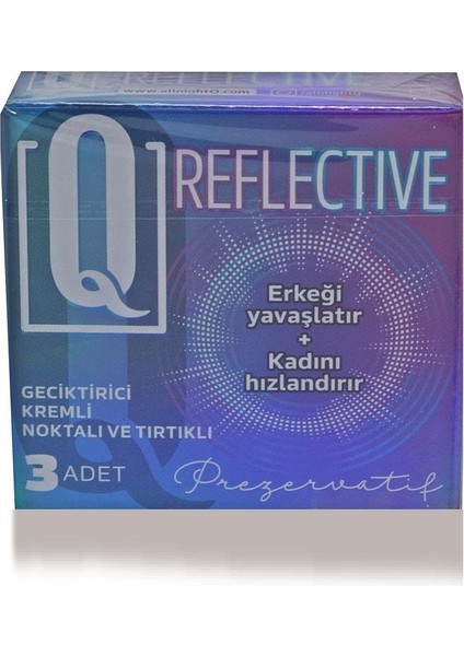 Q Reflective Q Kondom Reflective 3'lü