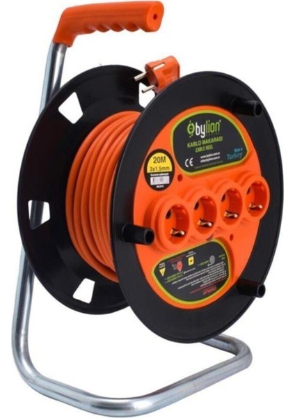 Seyyar Makaralı Uzatma 3*1,5 mm 20 mt Termal Sigortalı