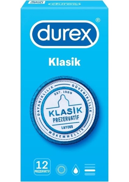 Durex Klasik Prezervatif 12'li