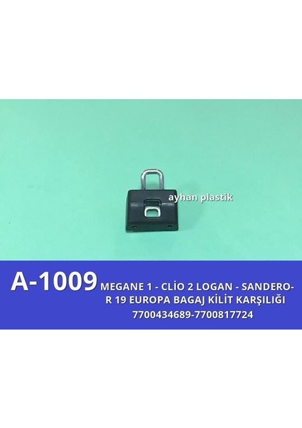 Bagaj Kilit Karşılığı R19 Europa Megane 1 Clıo 2 Logan Sandero