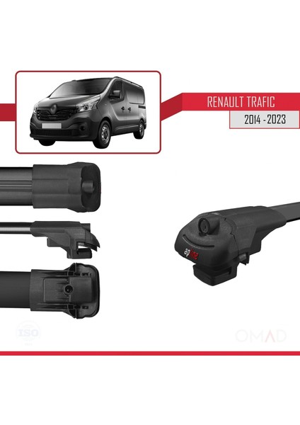 Renault Trafic 2014 ve Sonrası ile Uyumlu Ace-1 Ara Atkı Tavan Barı Siyah 4 Adet Bar