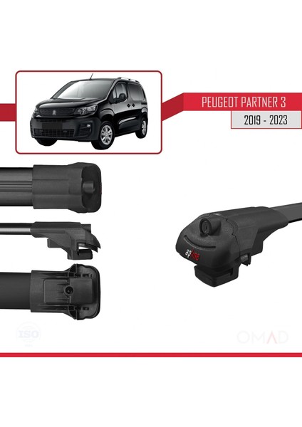 Peugeot Partner 2019 ve Sonrası ile Uyumlu Ace-1 Ara Atkı Tavan Barı Siyah 4 Adet Bar fırsatları