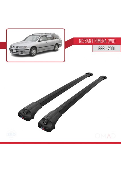Nissan Primera (W11) 1998-2001 Arası ile Uyumlu Ace-1 Ara Atkı Tavan Barı Siyah modelleri