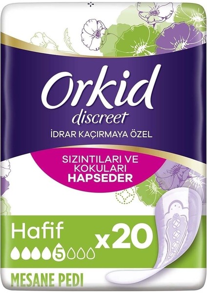 Discreet Mesane Pedi Hafif 20 Adet Idrar Kaçırmaya Özel