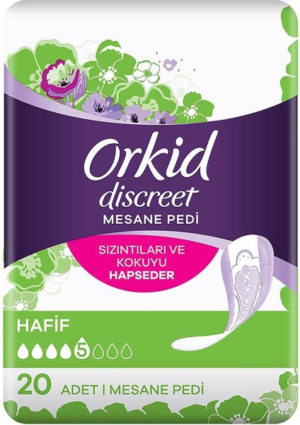 Discreet Mesane Pedi Hafif 20 Adet Idrar Kaçırmaya Özel