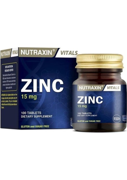 Nutraxın Zınc 15 Mg 100 Tablet