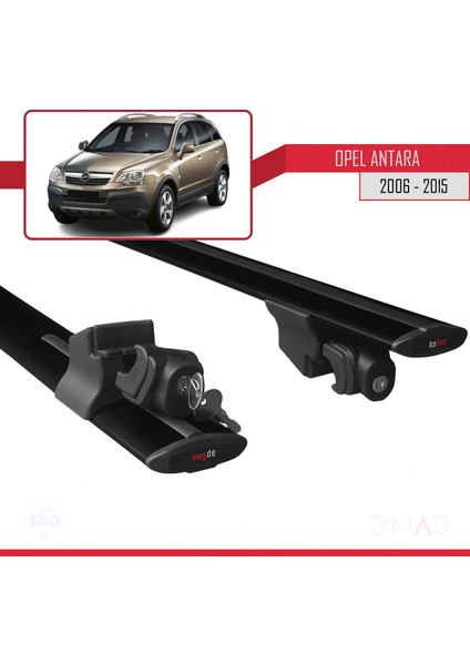 Opel Antara 2006-2016 Arası ile Uyumlu Hook Model Anahtar Kilitli Ara Atkı Tavan Barı Siyah