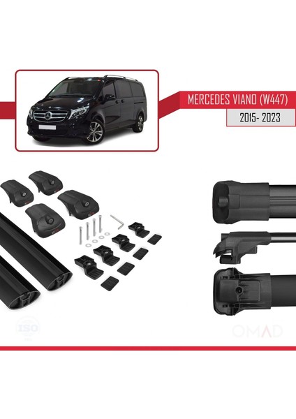 Mercedes Viano (W447) 2015 ve Sonrası ile Uyumlu Ace-1 Ara Atkı Tavan Barı Siyah indirimleri