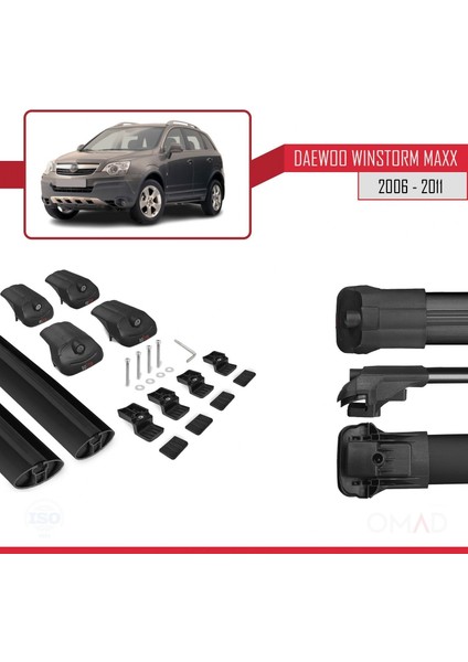 Daewoo Winstorm Maxx 2006-2011 Arası ile Uyumlu Ace-1 Ara Atkı Tavan Barı Siyah indirimleri